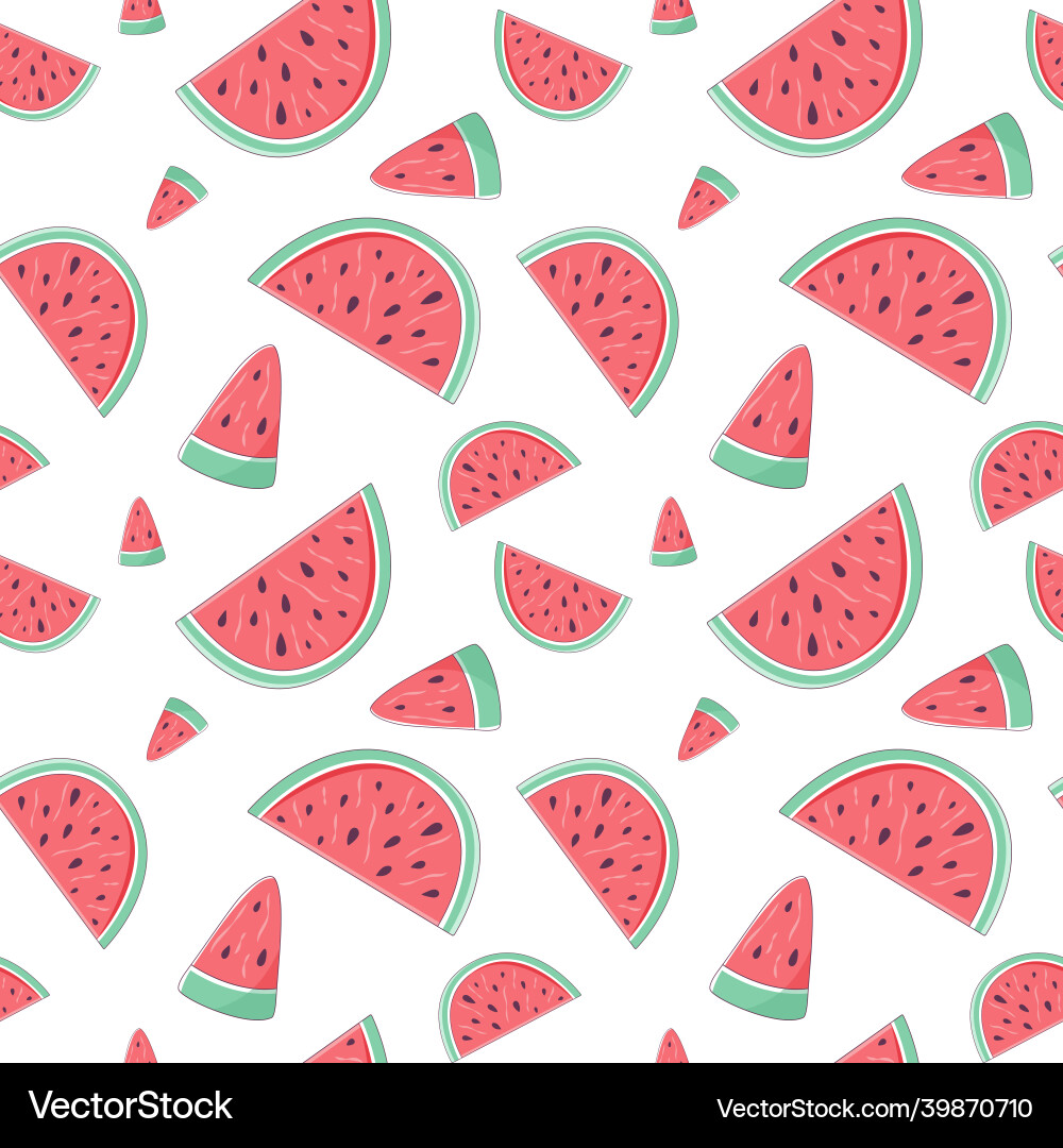 Watermelon Slice Pattern Vector Image