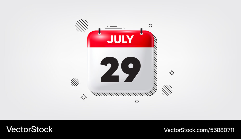 29th day of the month icon event schedule date 29th day of the month icon event schedule date vector image