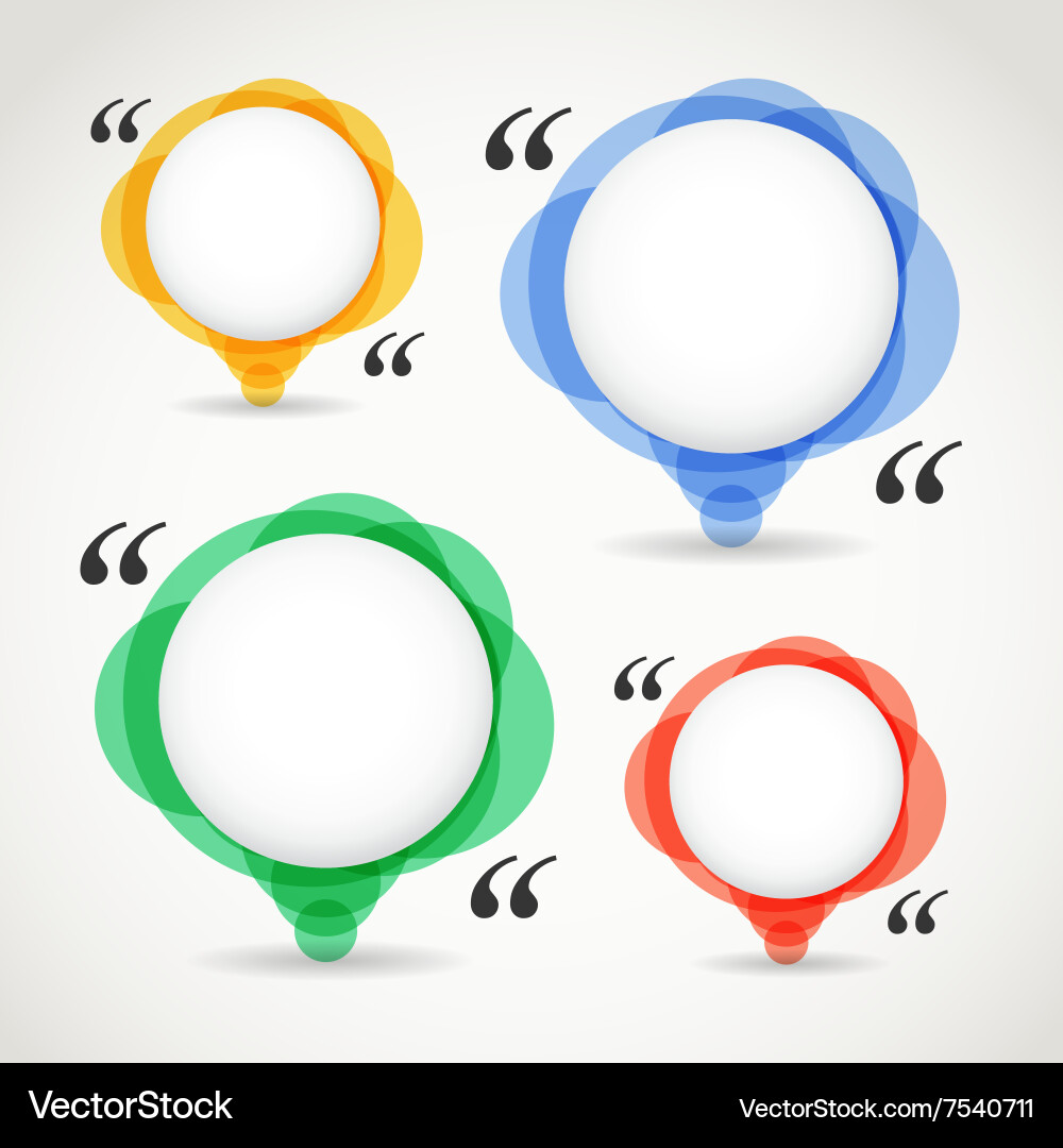 Abstract color speech clouds collection vector image