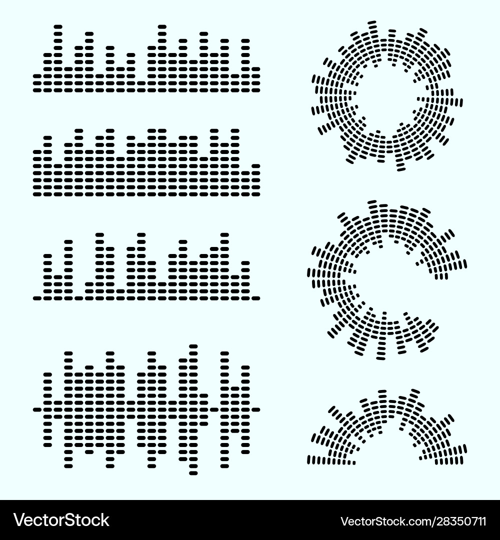 Abstract equalizer music different forms Abstract equalizer music different forms vector image