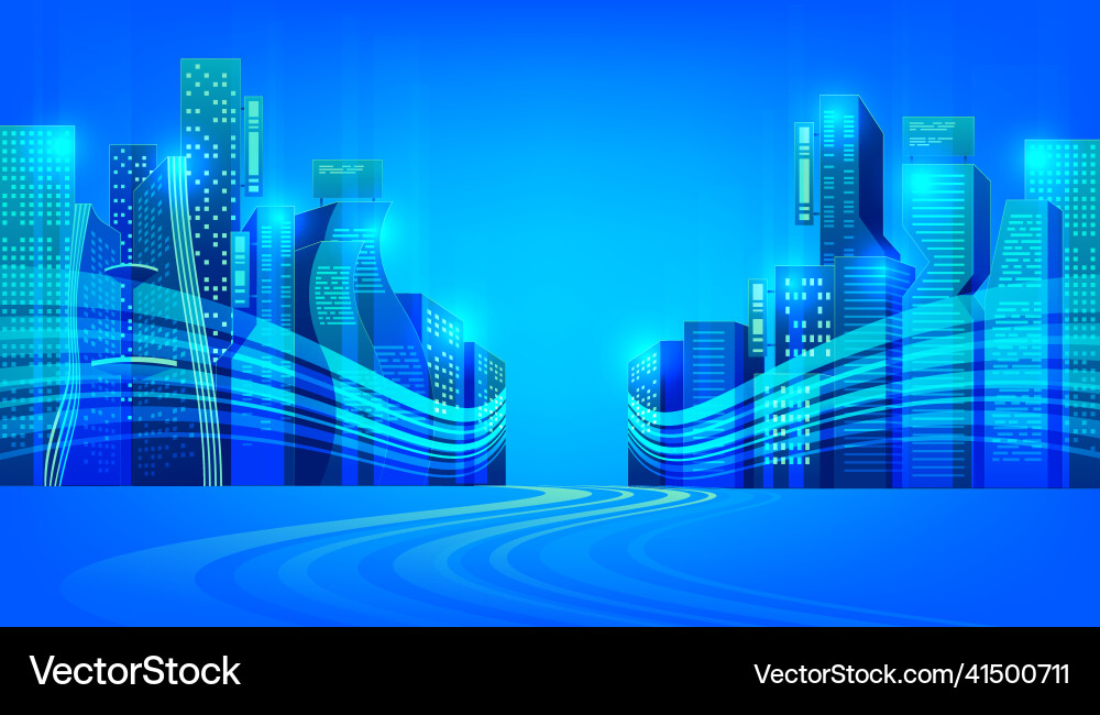 Digital city or futuristic concept Digital city or futuristic concept vector image