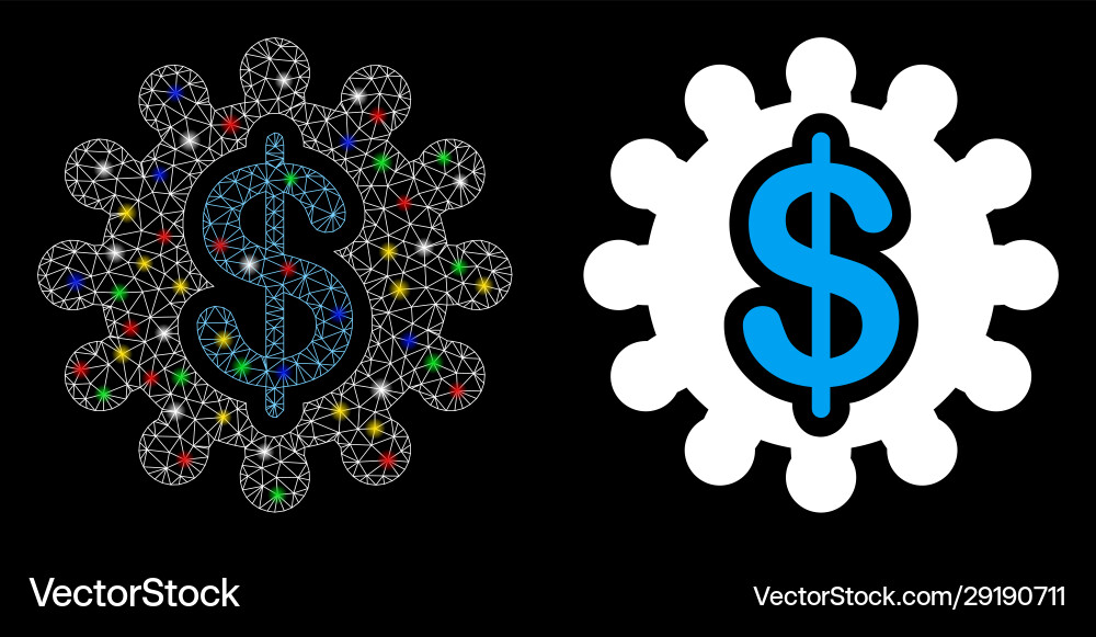 Flare mesh network payment options icon with Flare mesh network payment options icon with Vector Image