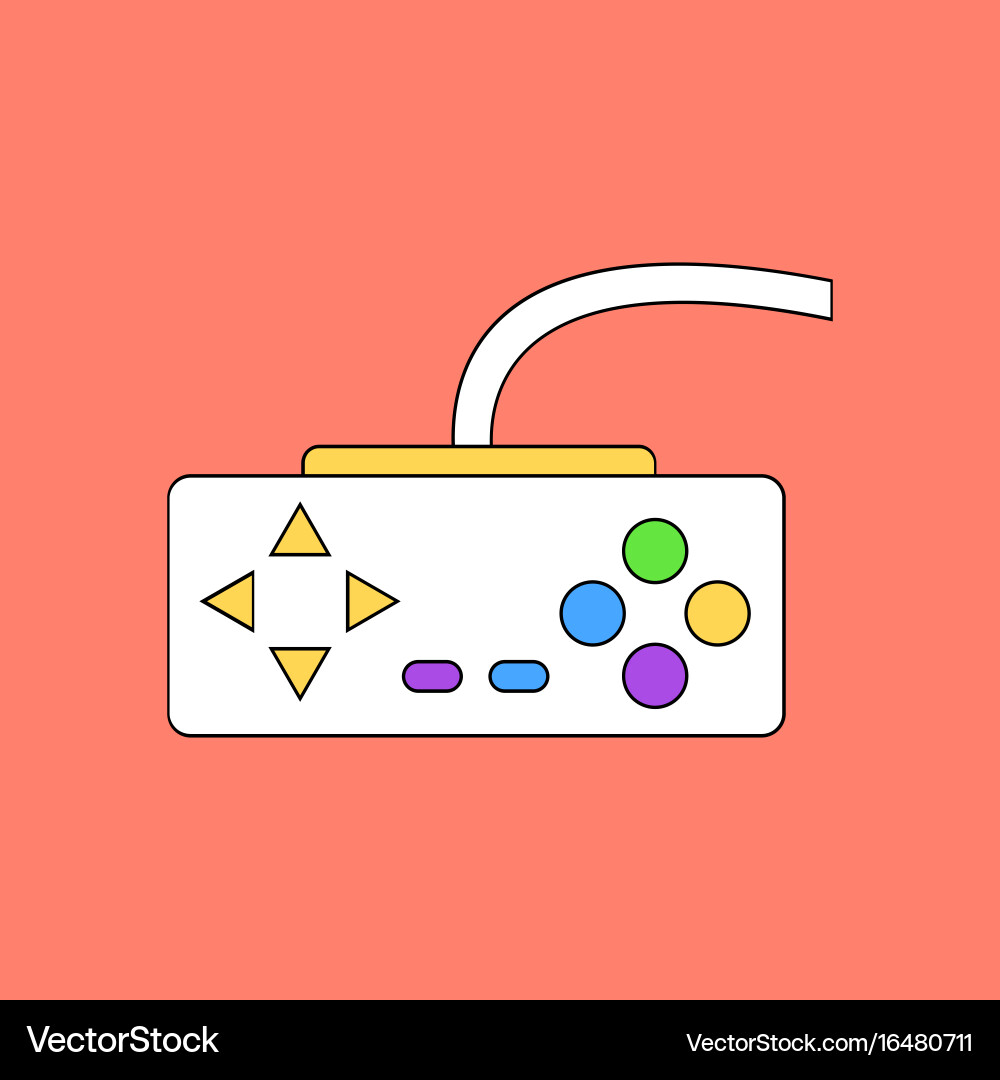 Flat icon design collection playing joystick vector image