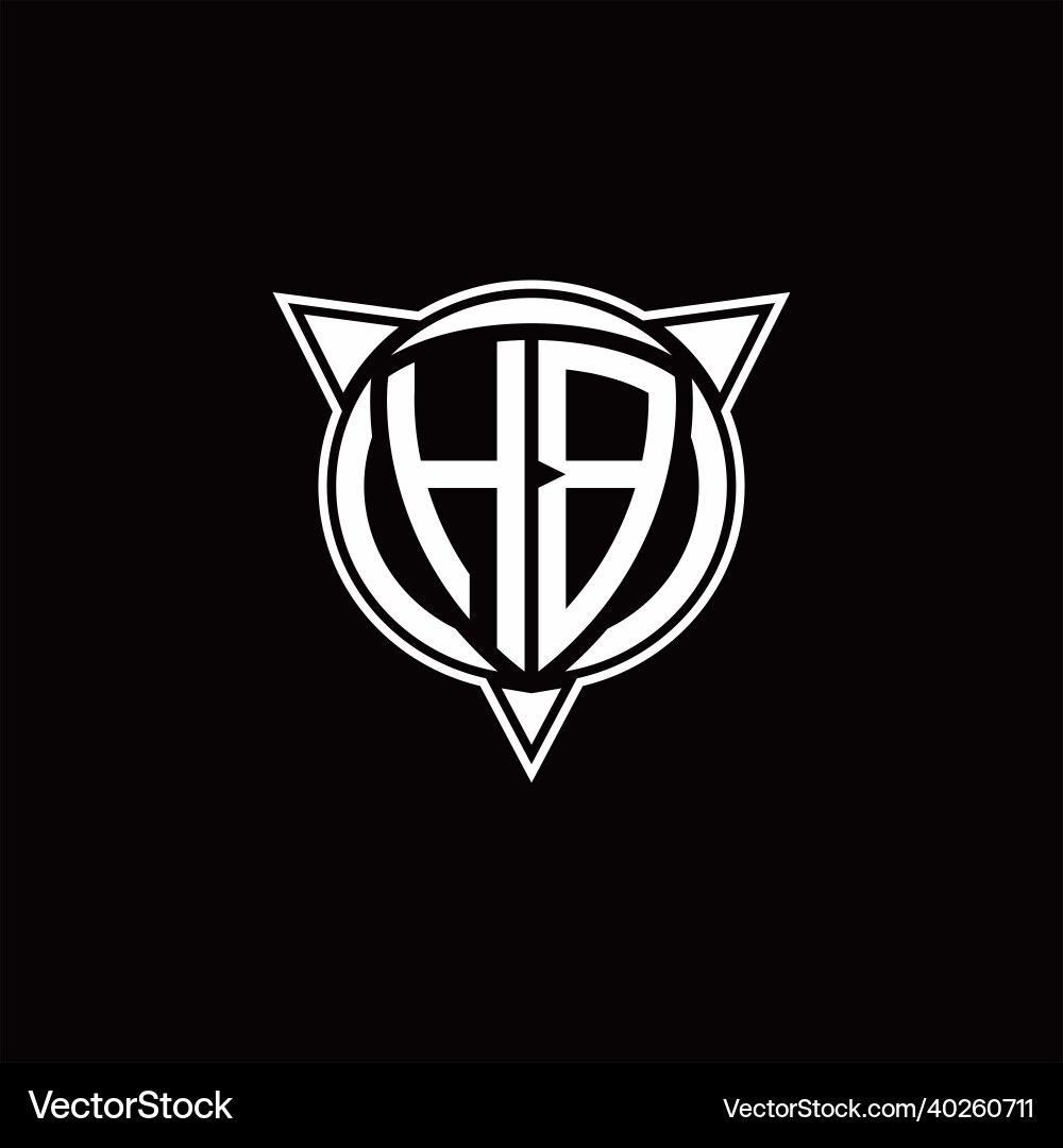 Hb logo monogram isolated with circle shape Vector Image