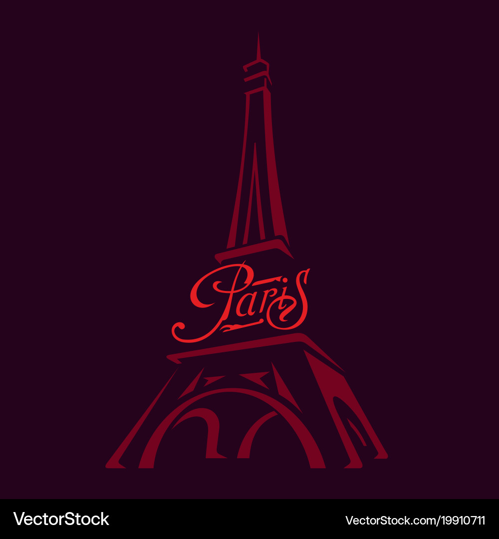 Image of the eiffel tower vector image