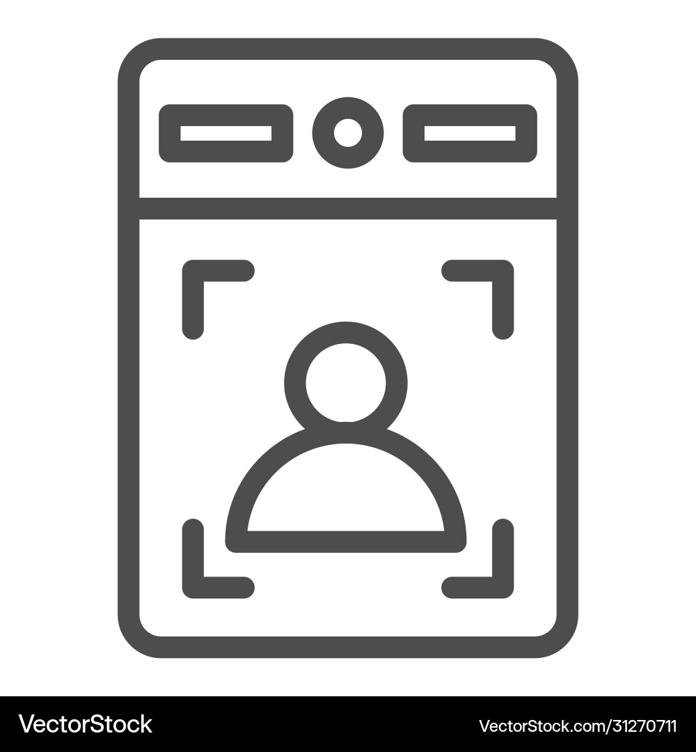 Intercom with guest line icon smart home symbol Vector Image
