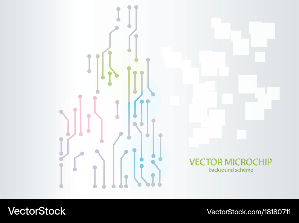 Microchip Circuit Board Background vector image