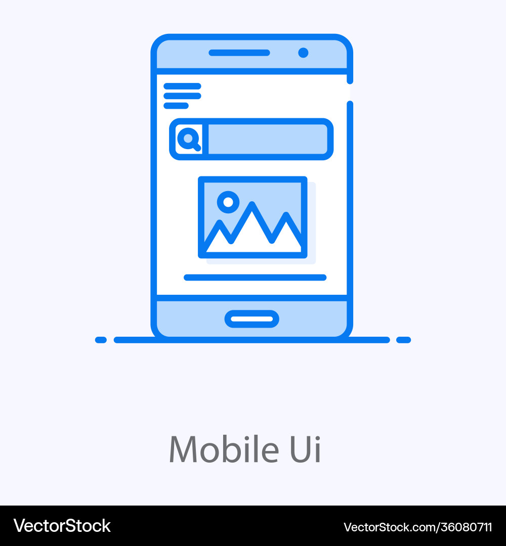 Mobile ui Vector Image