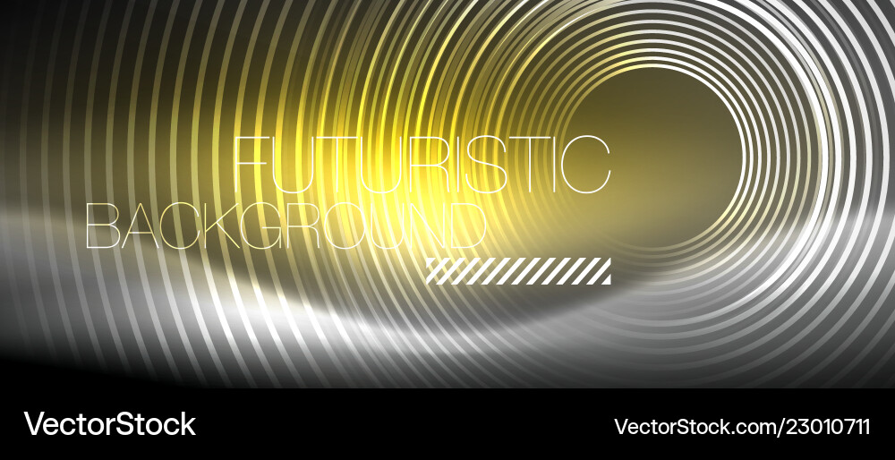 Neon circles abstract background shiny lines Vector Image