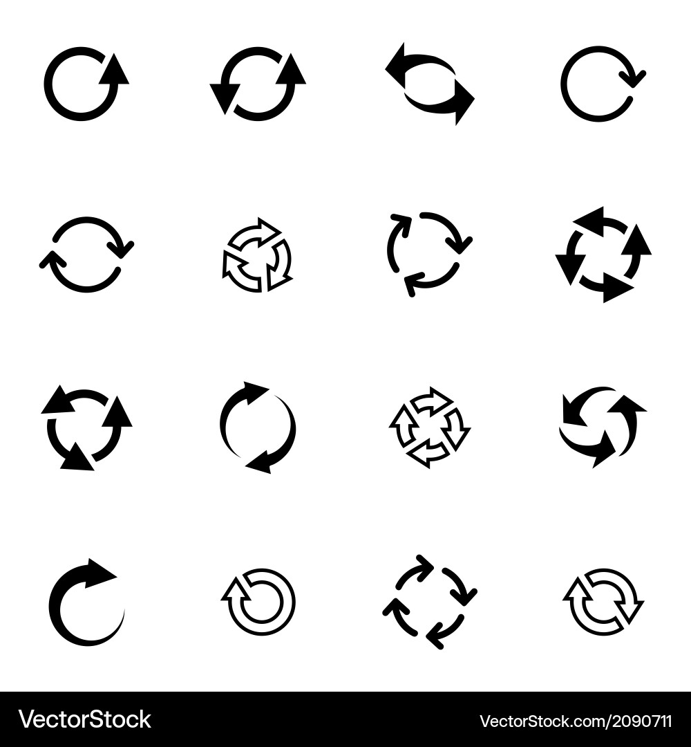 Refresh Icons - Circular Set vector image