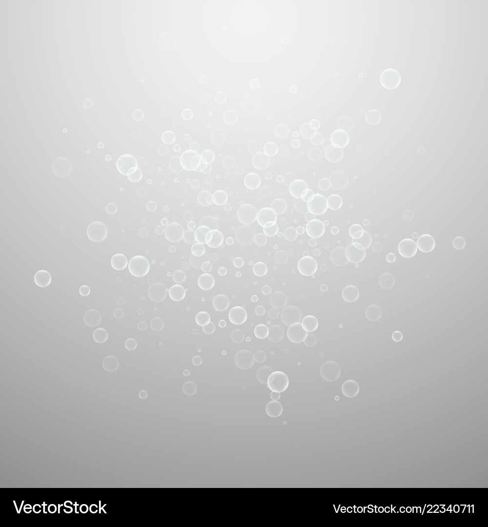 Soap bubbles abstract background blowing Vector Image