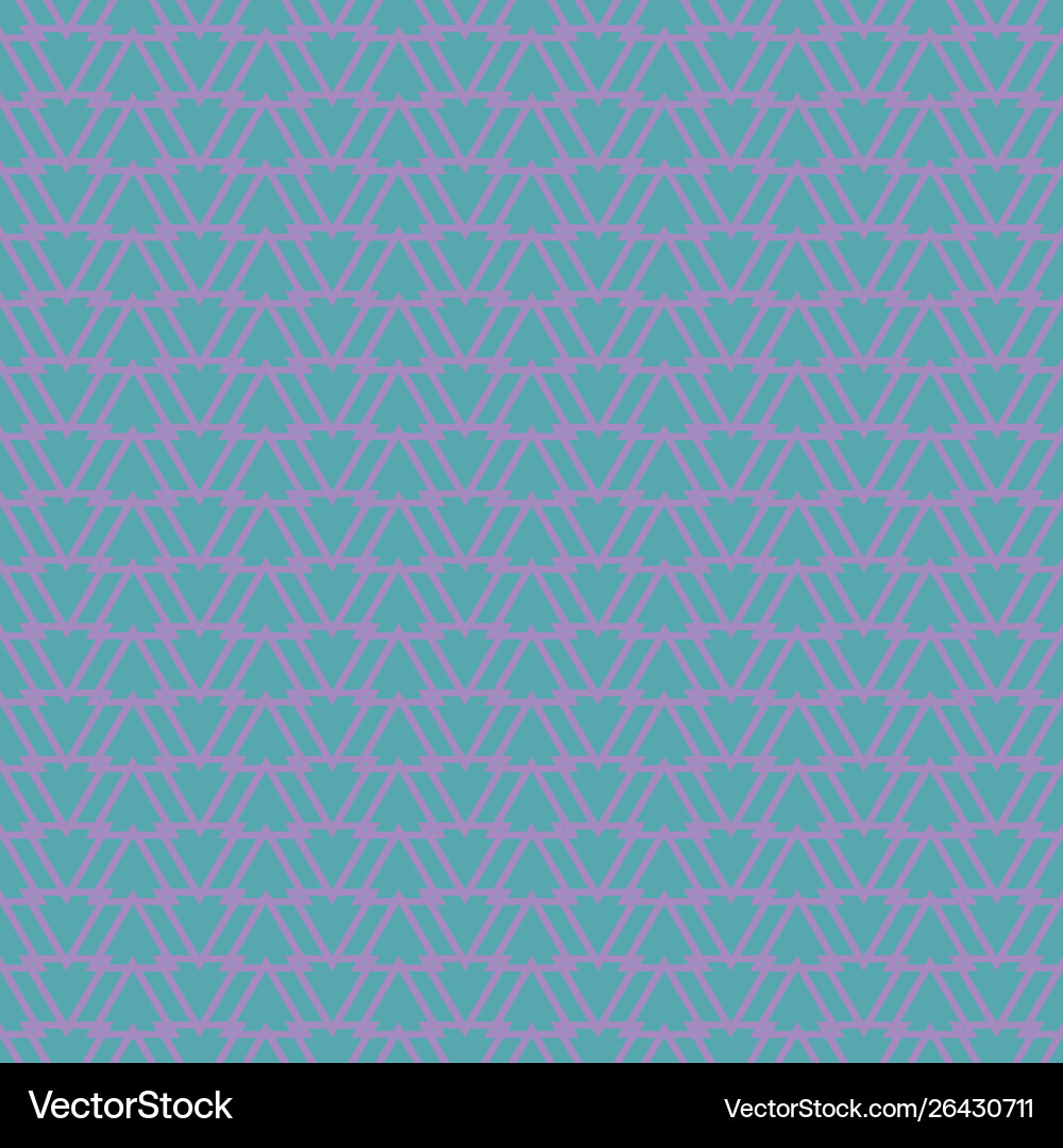 Tile pattern with pink triangles on green Vector Image