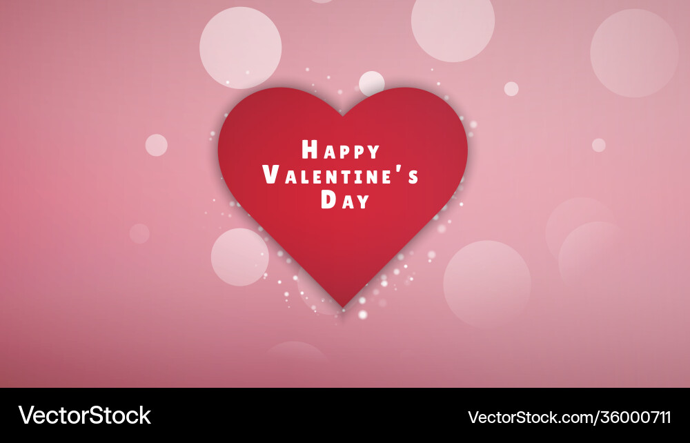 Valentines day background with heart pattern Vector Image