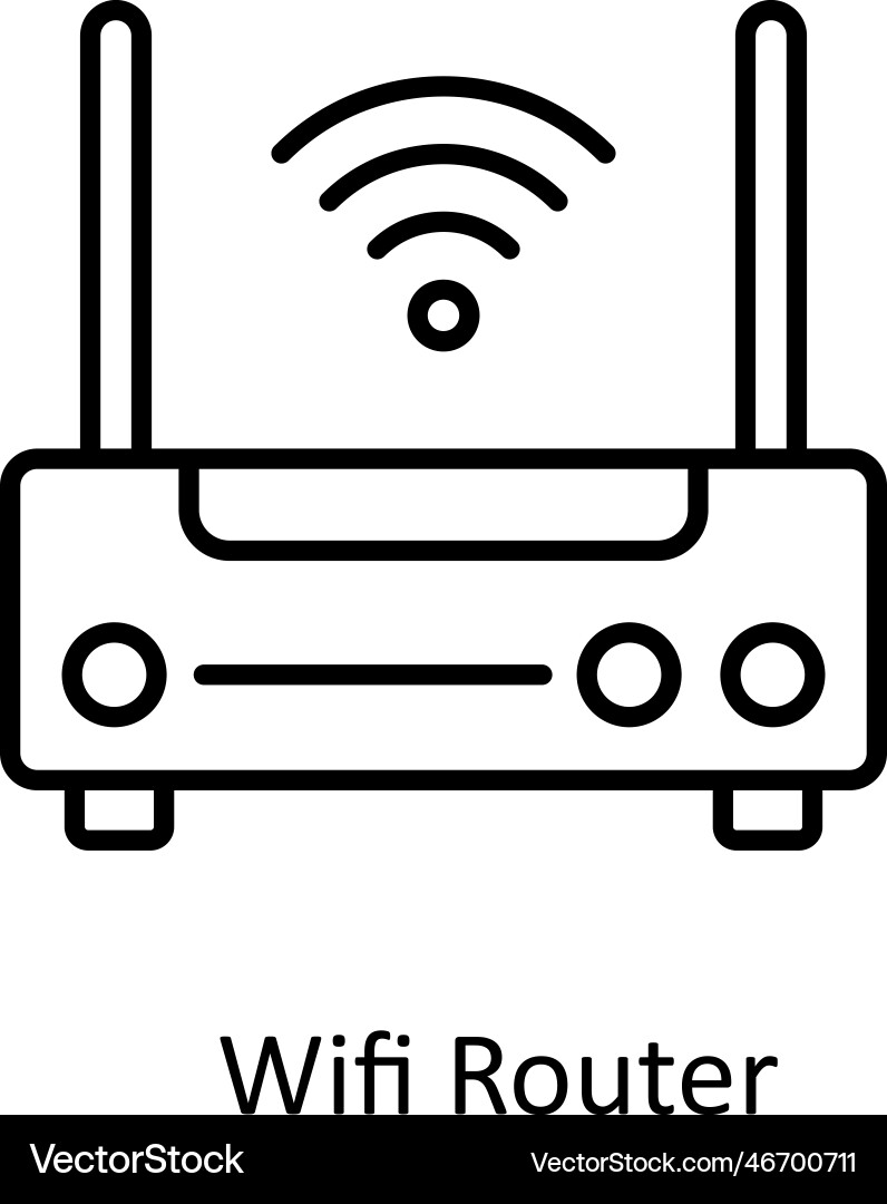 Wifi router outline icons simple stock vector image