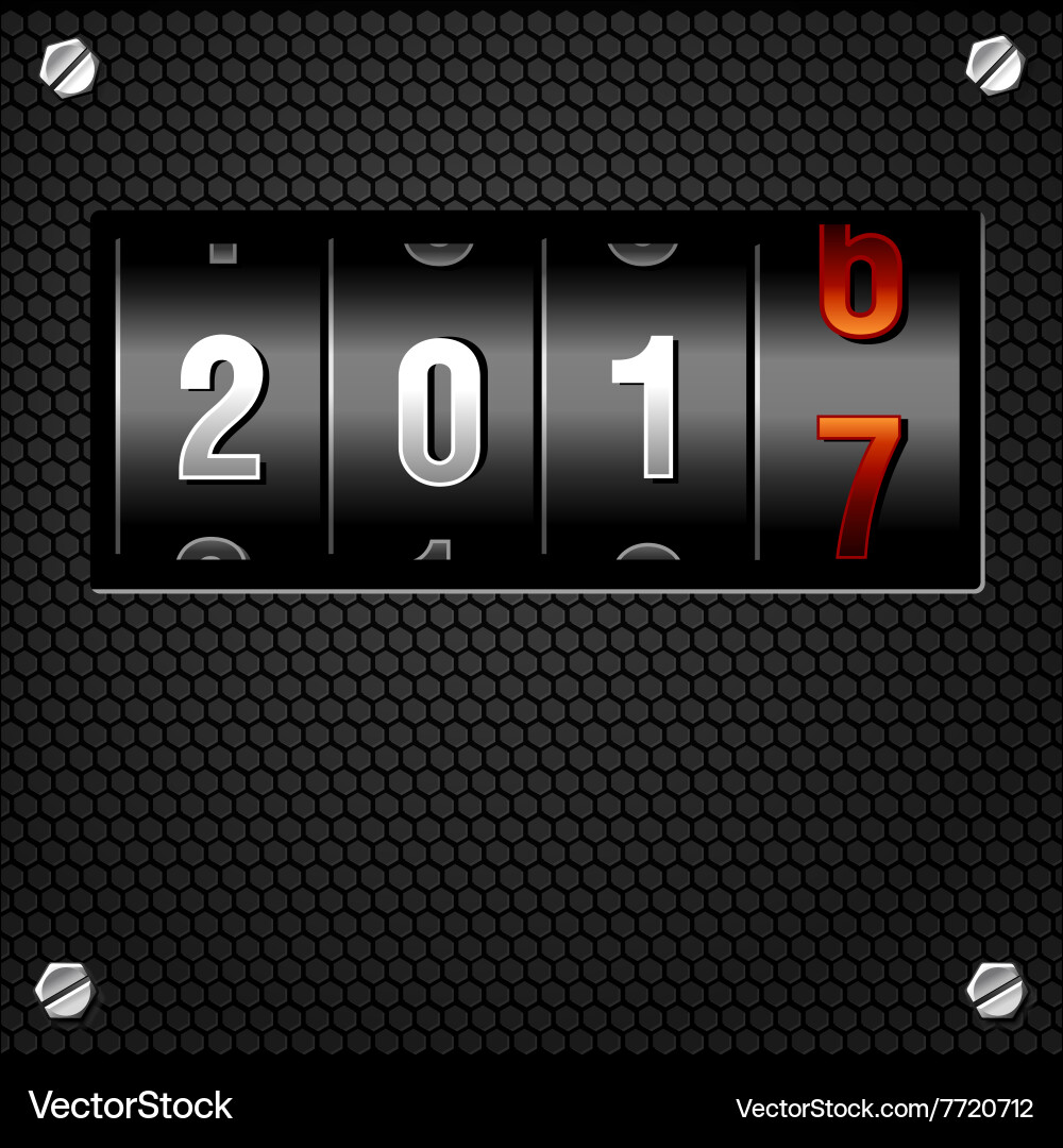 2017 New Year Countdown Timer vector image