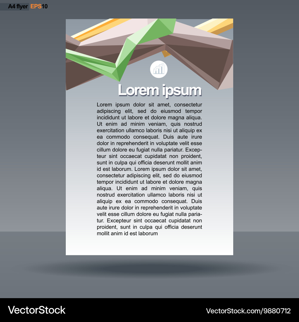 Abstract print a4 design with colored lines Vector Image