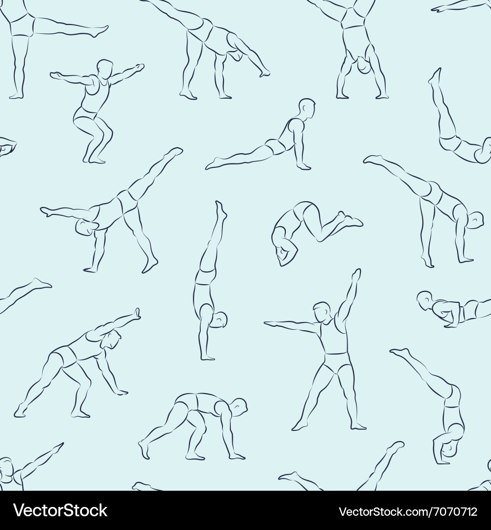 Acrobatic Figures Pattern vector image