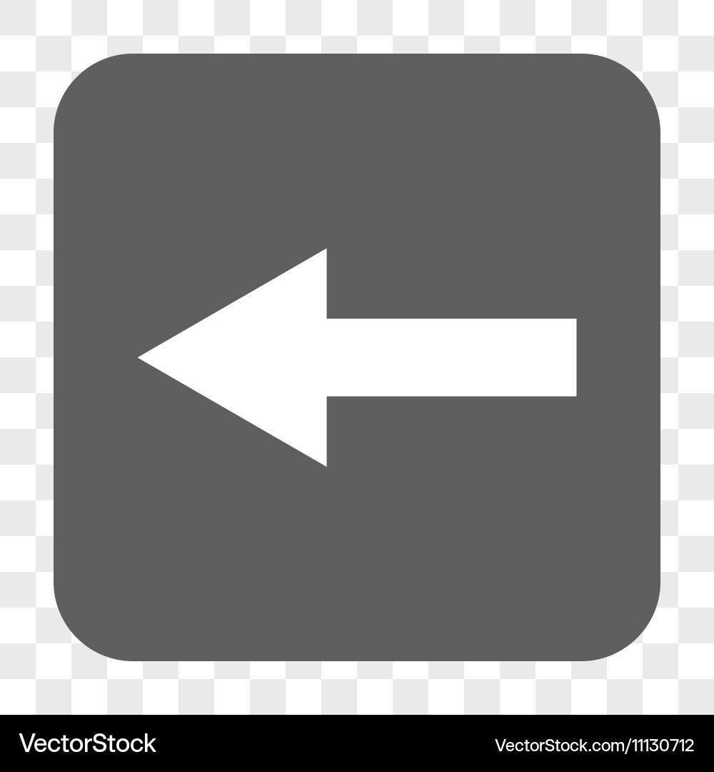 Arrow left rounded square button vector image