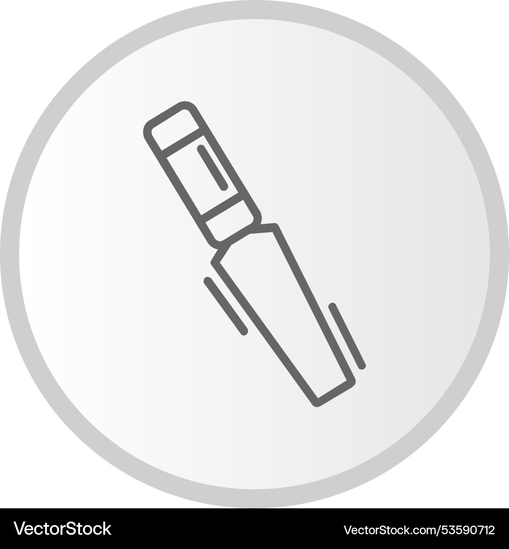 Chisel line circle grey icon Vector Image