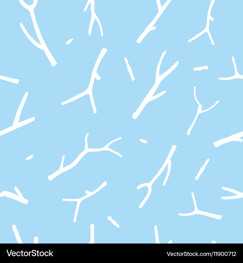 Christmas rustic seamless pattern with branch vector image