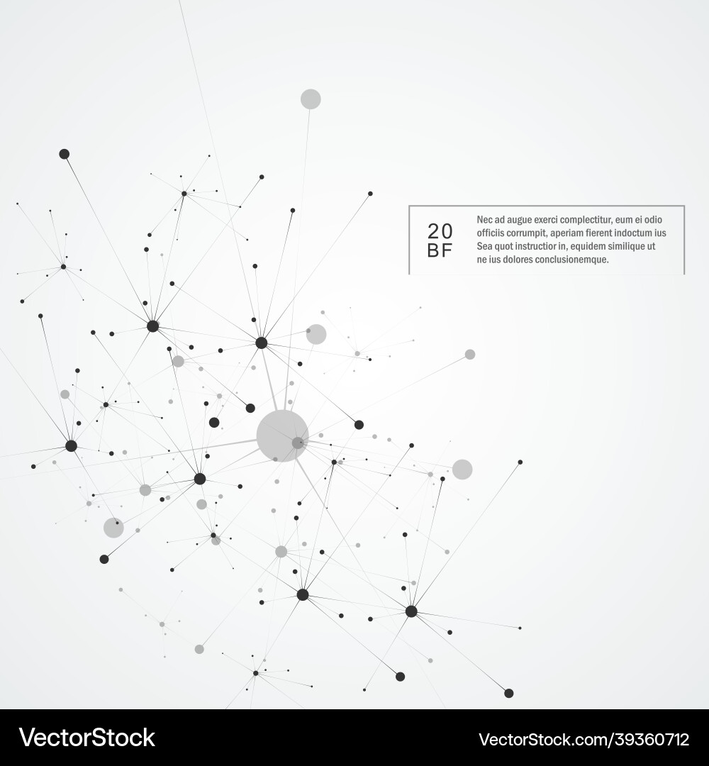 Connection science molecule background with lines Connection science molecule background with lines Vector Image
