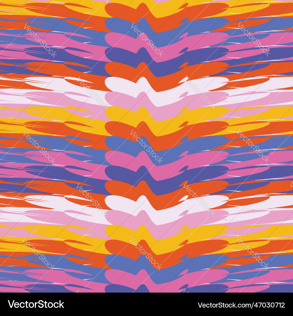 Decorative retro vibrant curve background pattern vector image
