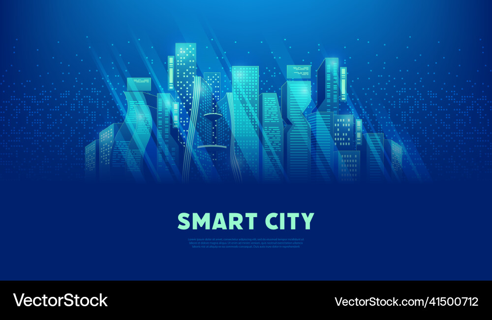 Digital city or futuristic concept Digital city or futuristic concept vector image