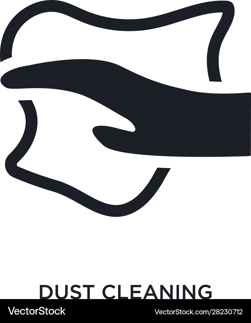 Dust cleaning isolated icon simple element from Vector Image