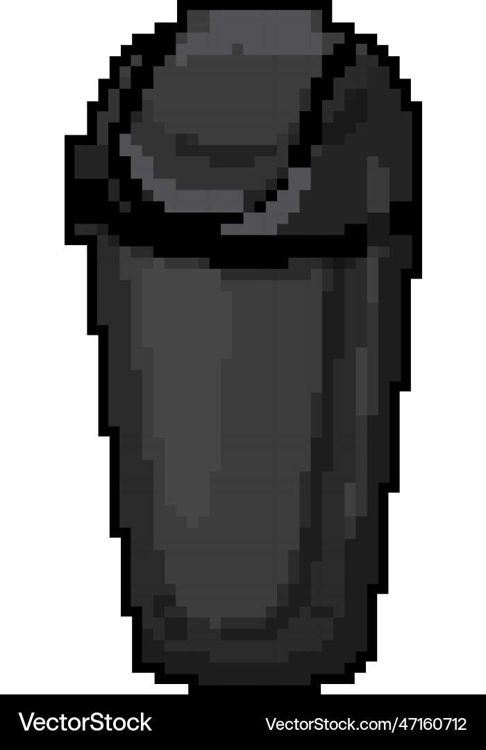 Dustbin trash bin garbage game pixel art Vector Image