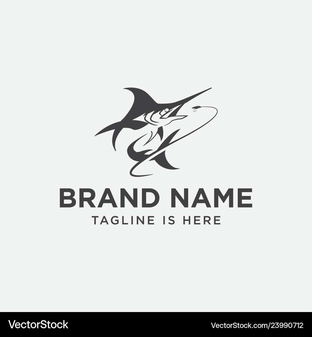 Fly Fishing Logo Icon Vector Image
