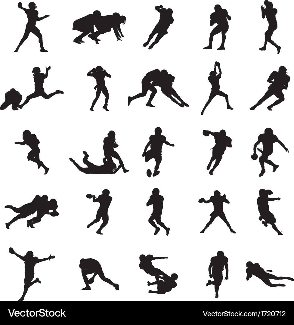 Fußball Silhouettes - Action Sports vektorbild