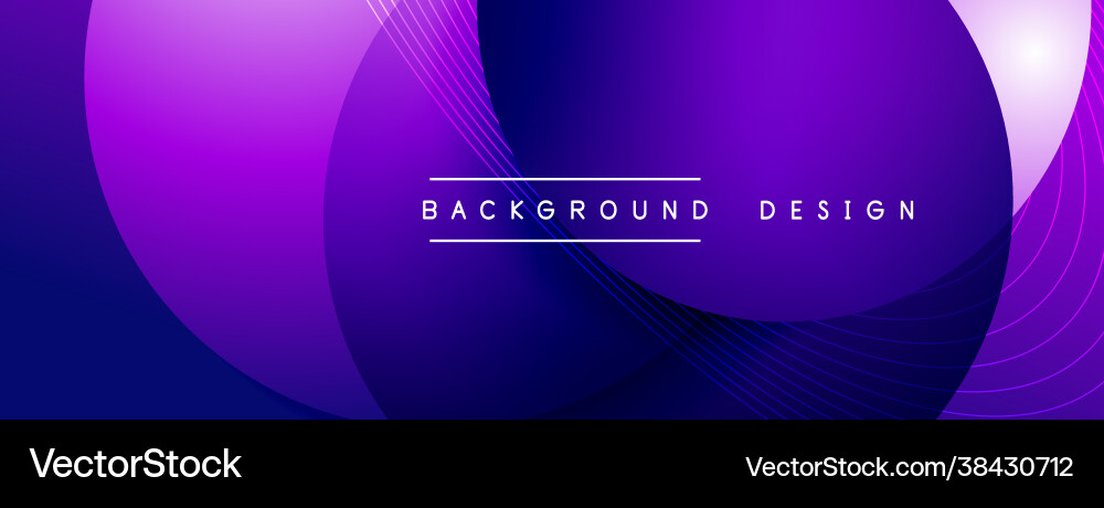Gradient circles with shadows techno vector image