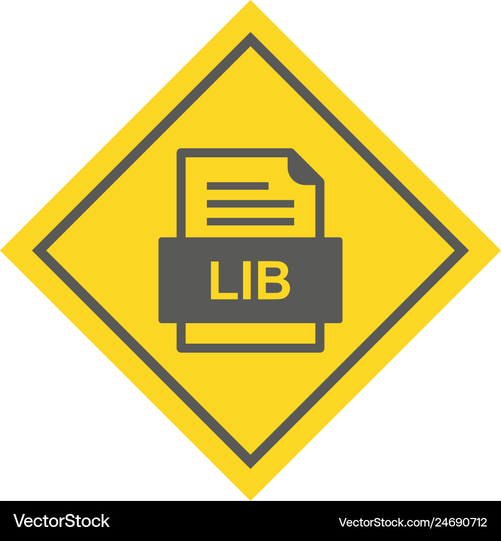 Lib file document icon vector image