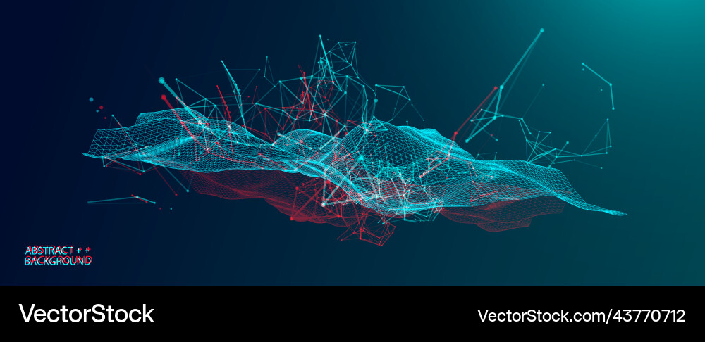 Polygonal science background with connecting dots Polygonal science background with connecting dots vector image