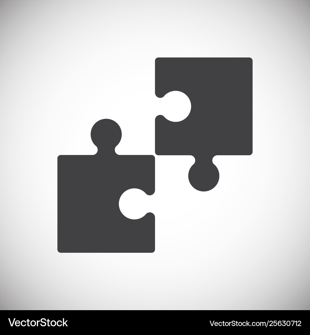 Puzzle icon on background for graphic and web Puzzle icon on background for graphic and web vector image