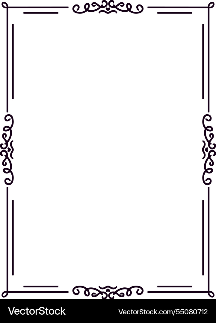 Rectangular frame with elegant lines Rectangular frame with elegant lines vector image