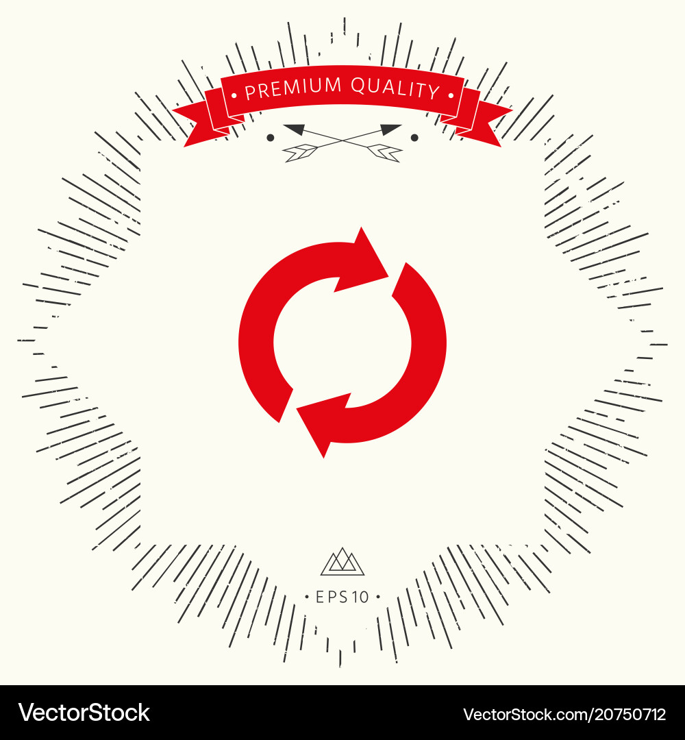 Reset button reload arrows vector image