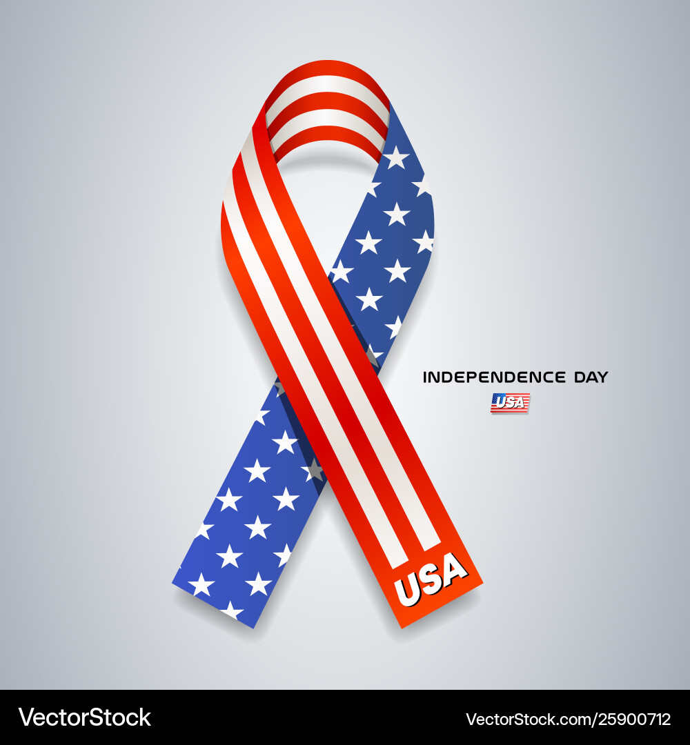 Ribbons america flag independence day Vector Image