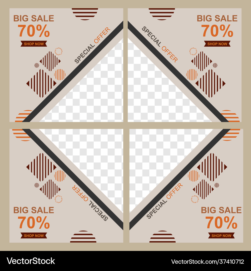 Social media post template promotion design Social media post template promotion design vector image