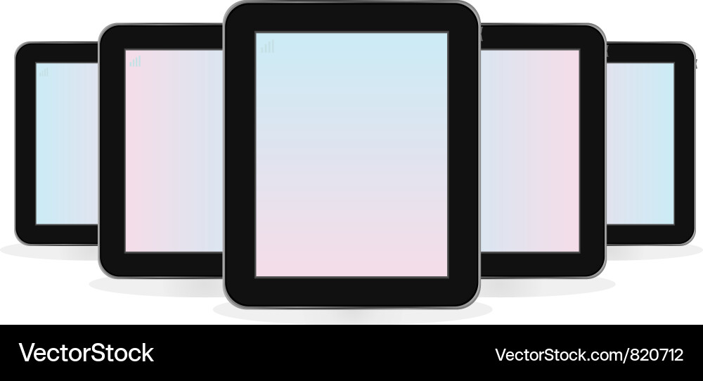 Tablet Computer Set vector image