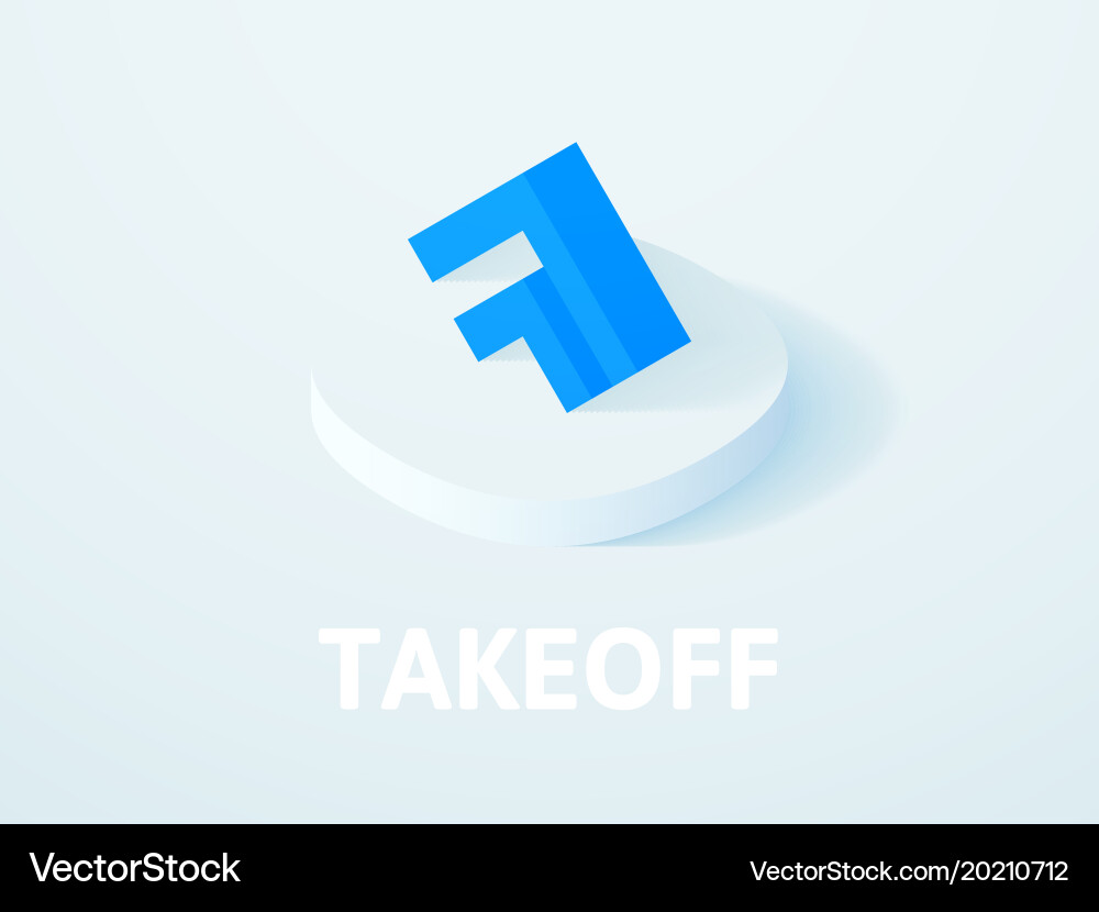 Takeoff isometric icon isolated on color Vector Image