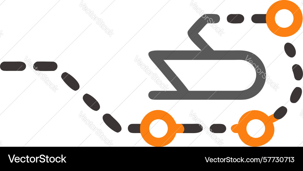 Abstract path with connected nodes icon design vector image