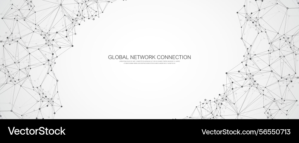 Abstract tech network connection dots digital Vector Image