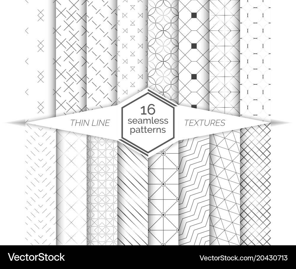 Big set of seamless patterns vector image