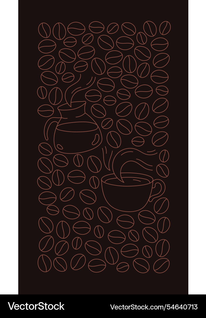 Coffee cup pattern design element editable Vector Image
