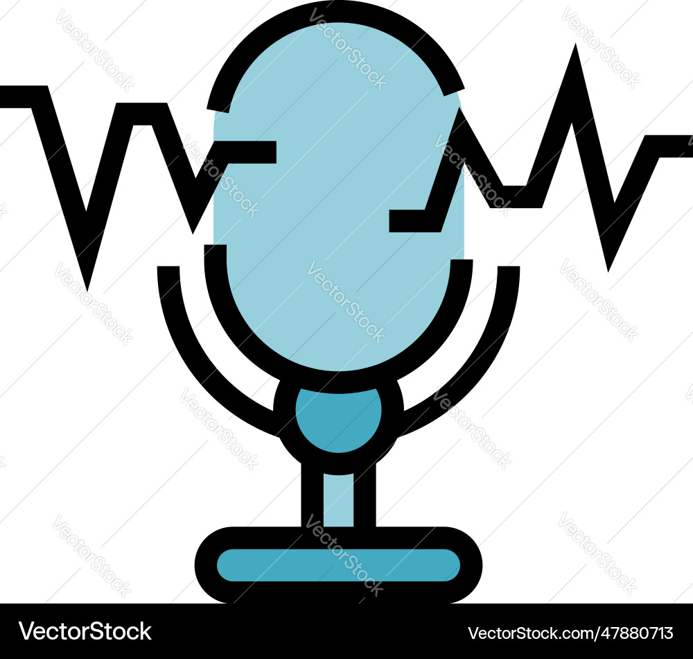 Detect speech icon flat Detect speech icon flat vector image