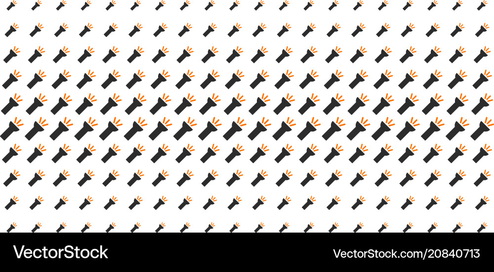 Electric torch light shape halftone array vector image