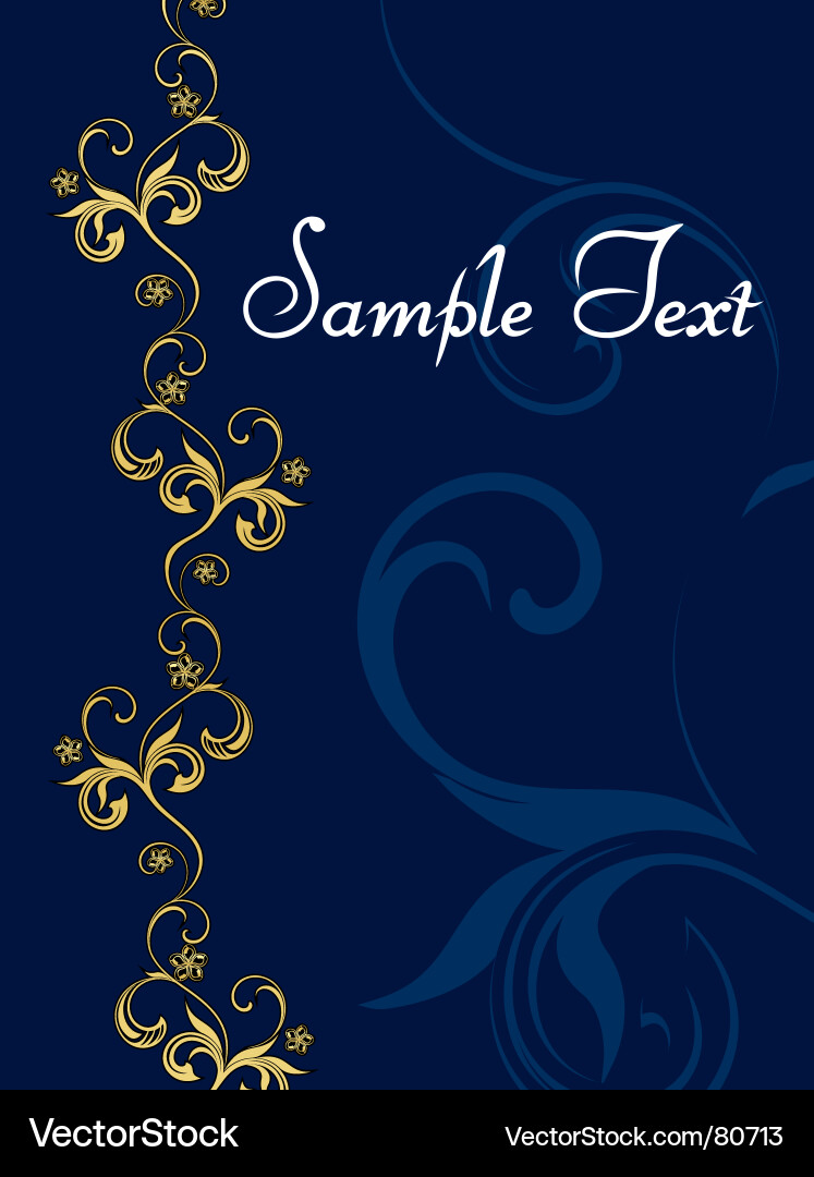 Elegant Floral Border Vector Image