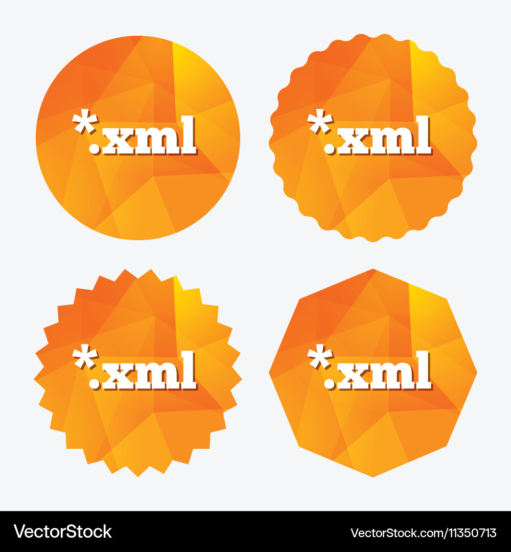 File document icon download xml button vector image