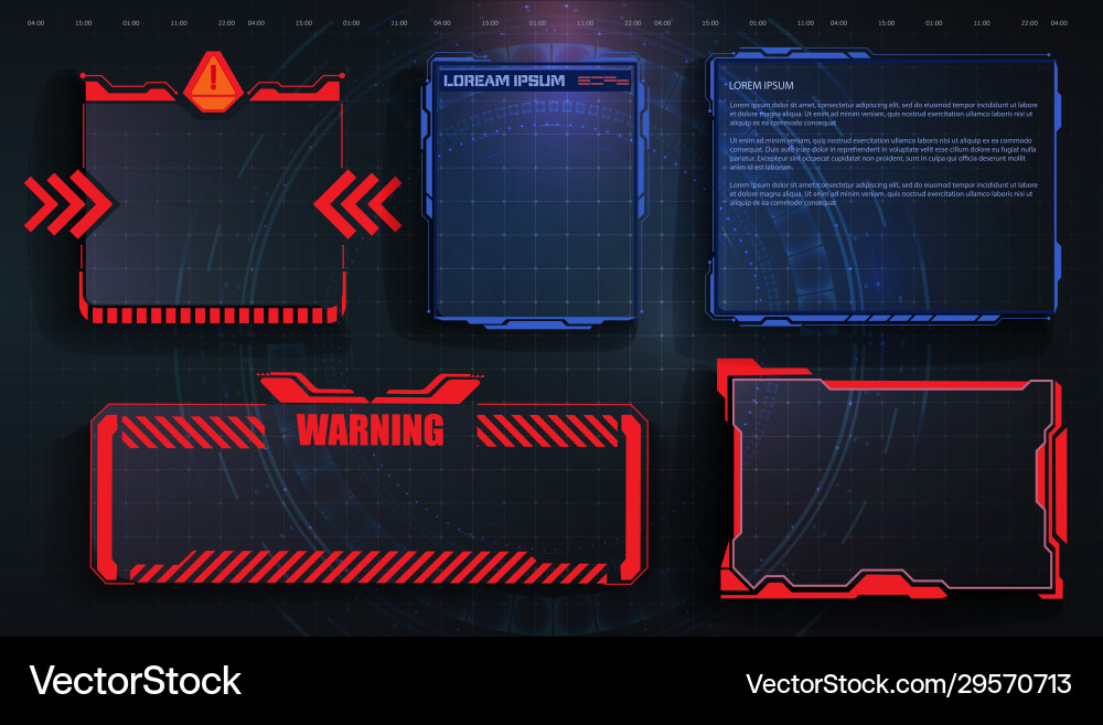 Futuristic HUD UI Interface vector image